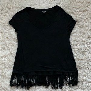 Express top with fringe detail
